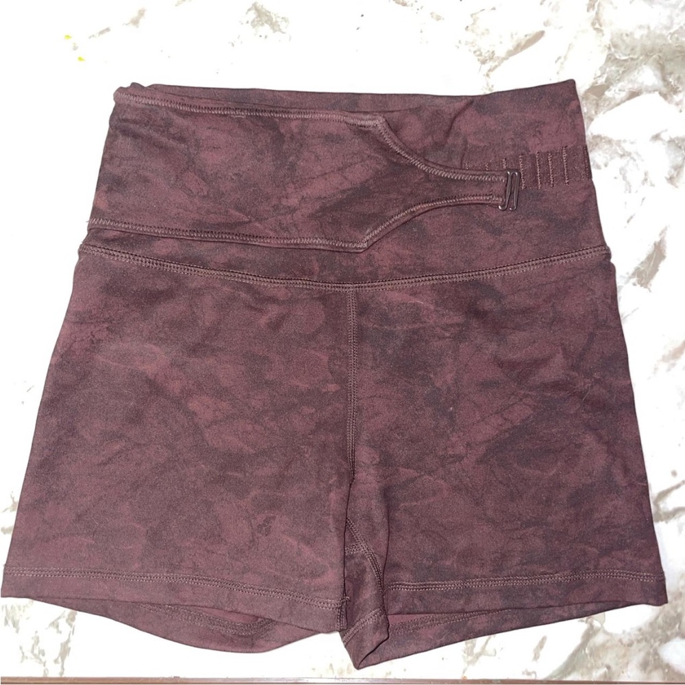 ECHT Women's Burgundy High Waist Shorts